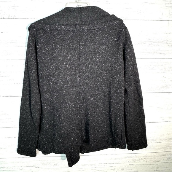 Smartwool Black Two Button Cardigan Sweater Wrap Wool Blend - Picture 2 of 6